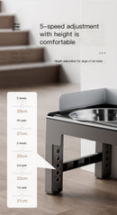 Comedouro elevado em aço regulável